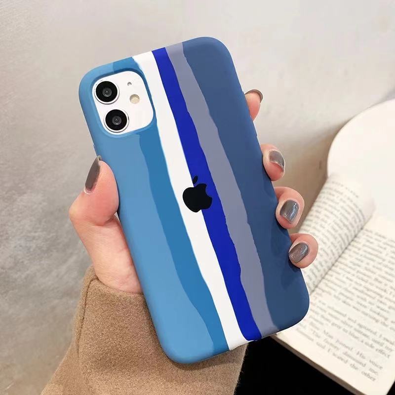 苹果11/iPhone12promax液态手机壳6/7/8plus彩虹壳xr/xsmax 新款彩虹壳[红色] 收藏店铺可