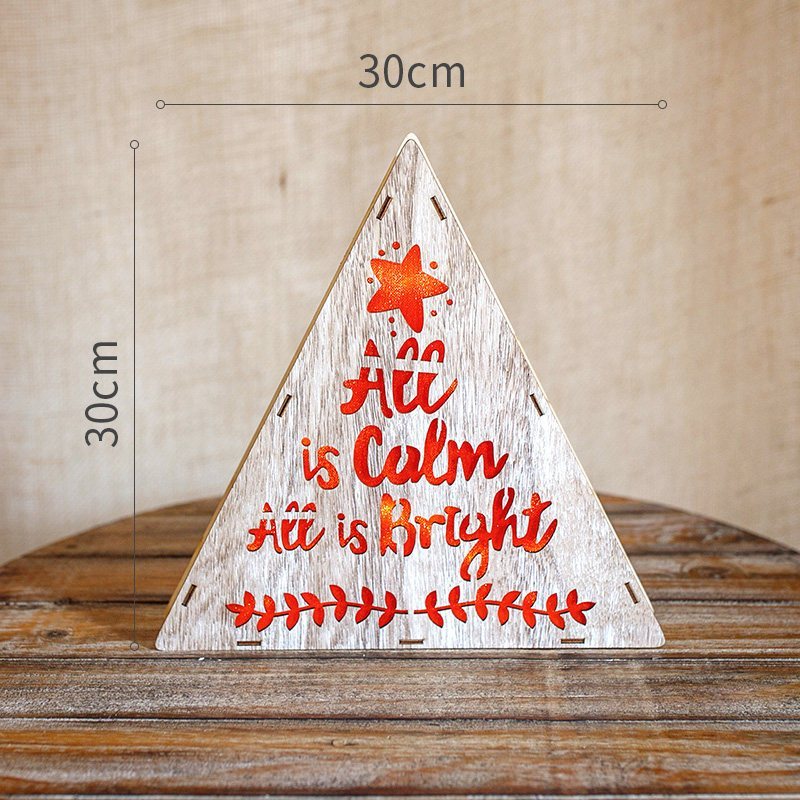 家柏饰(CORATED)圣诞气氛装饰灯箱灯盒摆件壁挂 小夜灯圣诞树星星雪人 D款高清大图