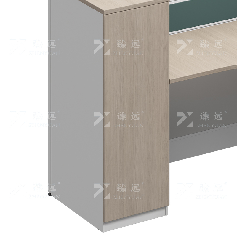 臻远ZYGW-159屏风工作卡位职员桌办公桌 L型单人位含衣柜床柜不含床