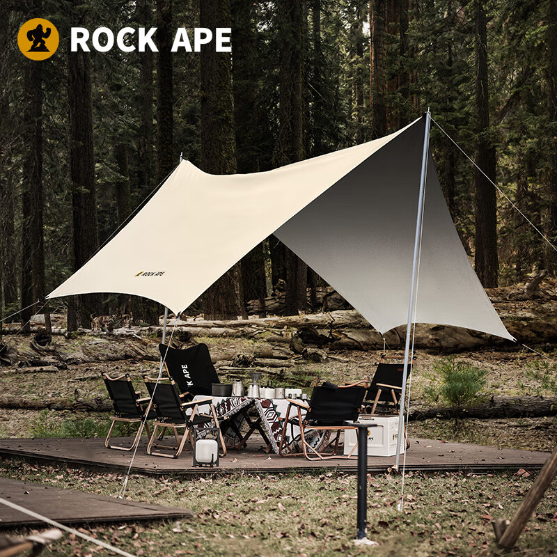 洛克猩球 户外露营便携六角天幕露营天幕Adventure 系列RAT024-LJ