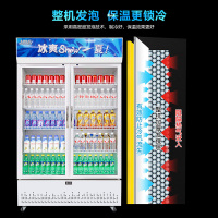 五洲伯乐(WUZHOUBOLE)LC-888 888升 商用展示柜 冷藏饮料柜 双门展示柜 侧开门 陈列保鲜柜(白色)
