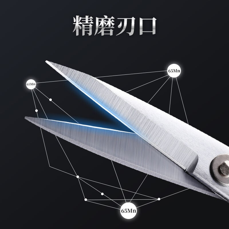 王麻子剪刀家用手工裁缝线头剪经典老式防锈工业剪子不锈钢尖头剪高清大图
