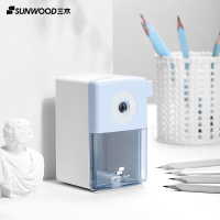 三木SUNWOODX29设计款壹个卷笔刀蓝色手摇小学生用ins铅笔刀转笔刀儿童削笔器手动彩铅削笔刀削笔机钻刨旋车