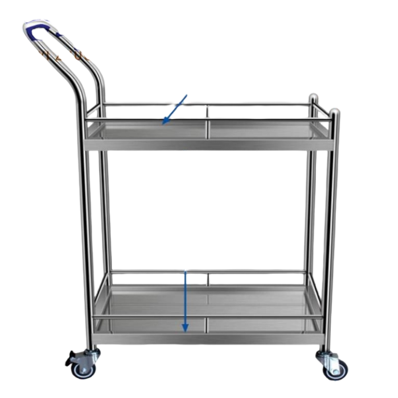 怡卓欧不锈钢小推车双层个高清大图