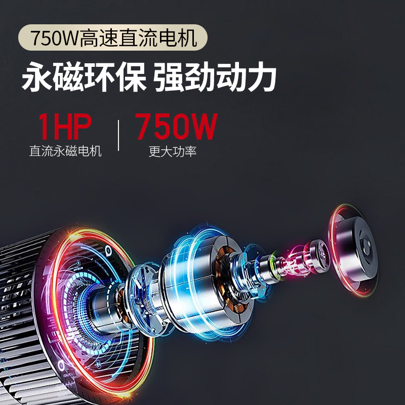 康洛克T828食物垃圾处理器家用厨房水槽厨余食物垃圾下水道粉碎机无线开关免打孔