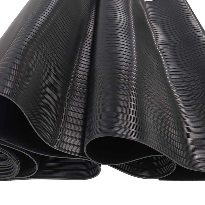 典虎 绝缘胶垫 黑色条纹5mm*1m*10m 卷高清大图