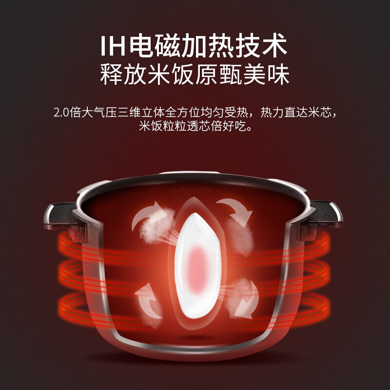 福库CUCKOO IH多功能电压力饭煲CRP-DHXS0688FS