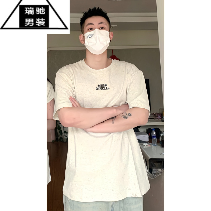 希杰狮王情侣装夏季美式圆领短袖T恤I潮牌小众设计感辣妹连衣裙一裙一衣