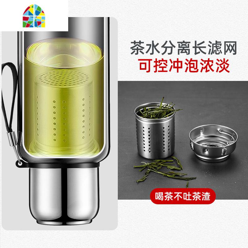 封后全钢316不锈钢保温杯瓶男1升大容量泡茶杯1000ml特大水壶司机水杯 FEN 钢本色750ml(316)+长短双节高清大图