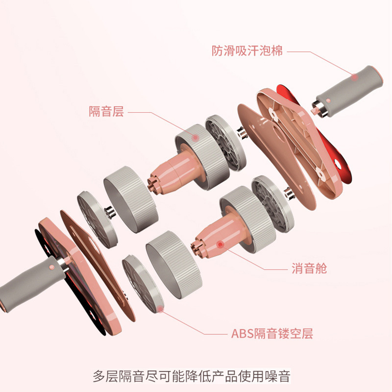 自动回弹健腹轮女士家用健身器材腹肌轮初学者减肚子运动