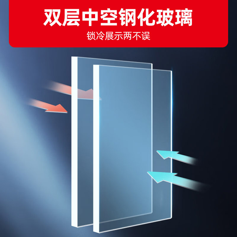 星星(XINGX)316升立式玻璃门展示柜冷柜 饮料陈列柜 商用冷藏冰箱(银灰色)LSC-316C