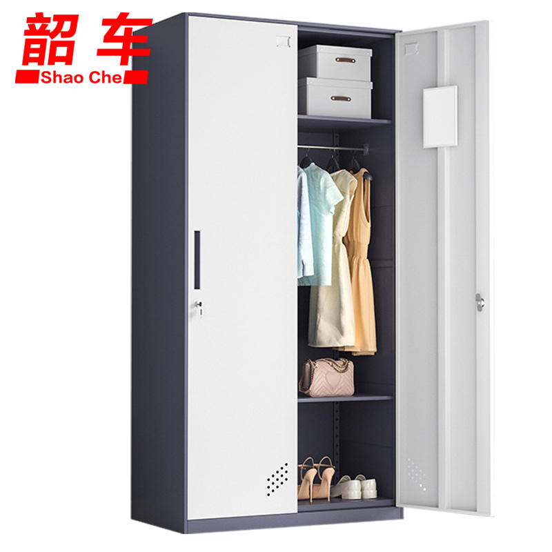 韶车更衣柜员工更衣柜二门90*50*185cm灰白色台高清大图