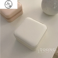 JiMi韩版极简简约ins风便携耳环首饰饰品收纳盒小号大容量旅行饰品袋 白色现货
