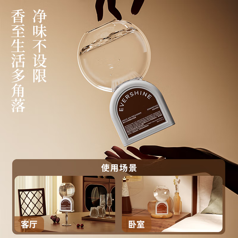 EVERSHINE晴天大白倒立香氛空气清新剂室内卫生间厕所专用倒置香薰除臭剂高清大图