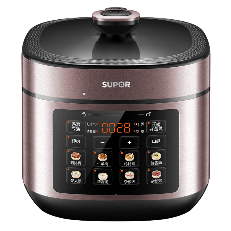 苏泊尔(SUPOR)电压力锅 QC系列0涂层304厚底钢釜电压力锅 SY-50FC21高清大图