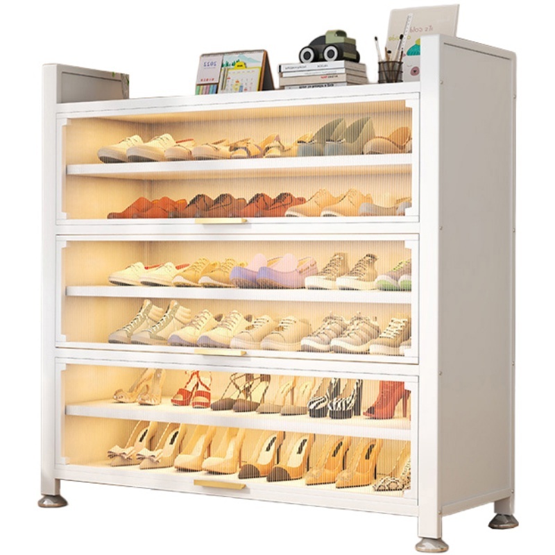 攸形收纳鞋柜100*32*112cm个高清大图