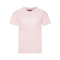高田贤三(Kenzo)女童棉质logo印花圆领短袖T恤休闲百搭运动卫衣 14Y 粉色