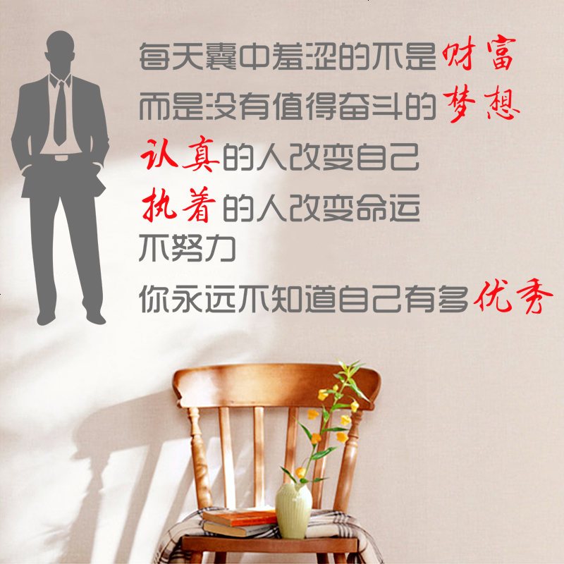 宿舍班级装饰墙贴公司企业办公室文化墙布置贴纸励志激励标语口号