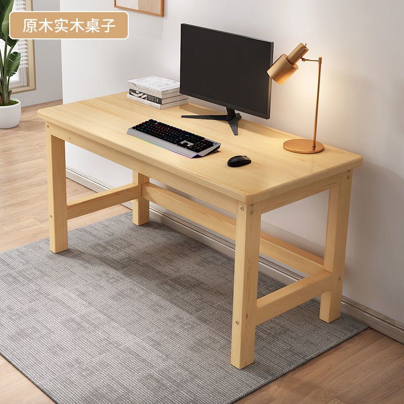 原木单桌子(无漆) 长60宽40高75 实木电脑桌儿童学习桌写字桌椅书桌
