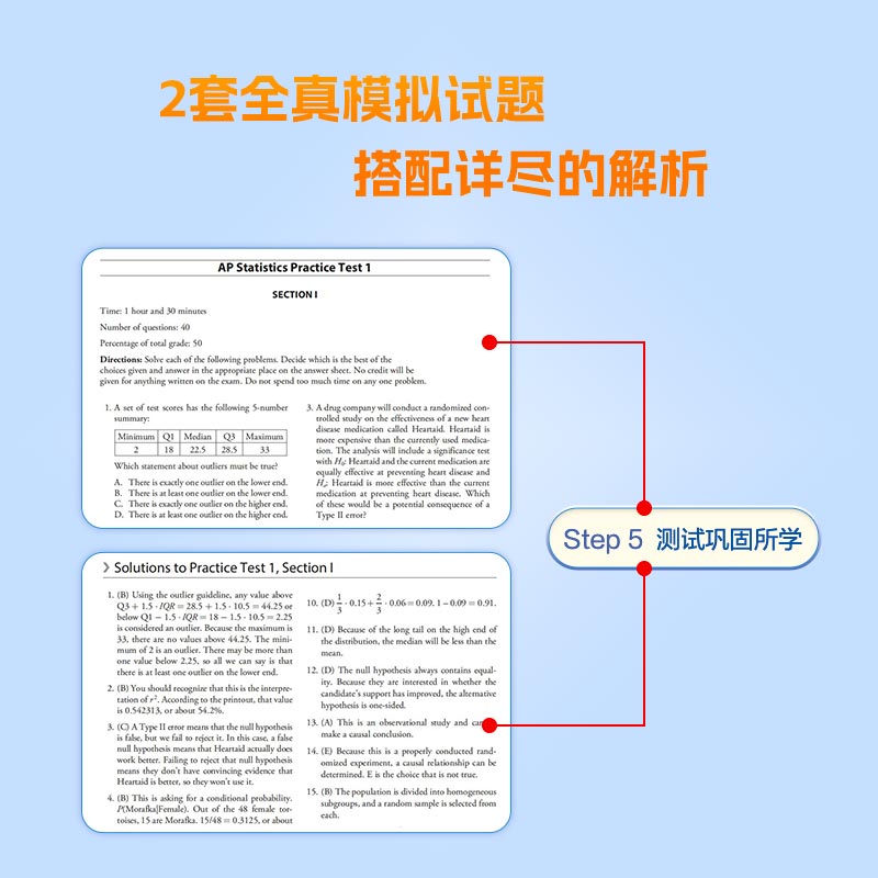[正版]新东方AP统计学 5分制胜 AP考试Statistics统计学学习复习考试 美国留学大学预科考试 麦格劳AP系列高清大图