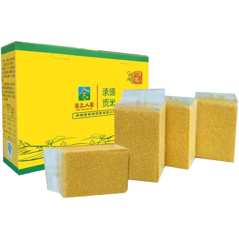 [中华特色]河北供销馆 垄上人家 承德贡米礼盒750g*4袋 一级小米真空包装 五谷杂粮小米粥 河北承德特产 华北