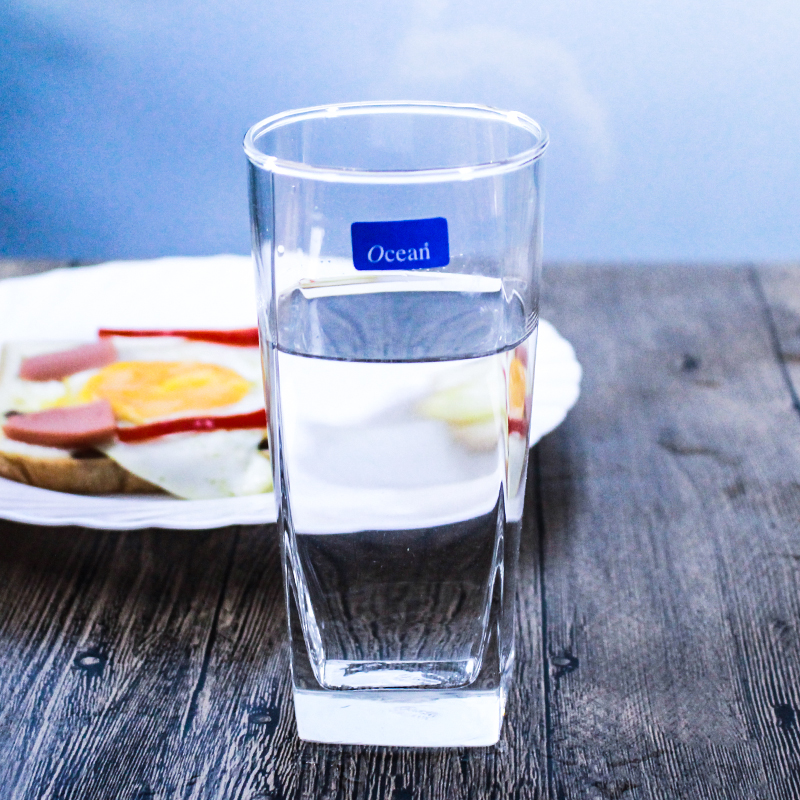 ocean进口无铅玻璃杯水杯牛奶饮料果汁茶杯子6只320ML配水杯架子套装高清大图