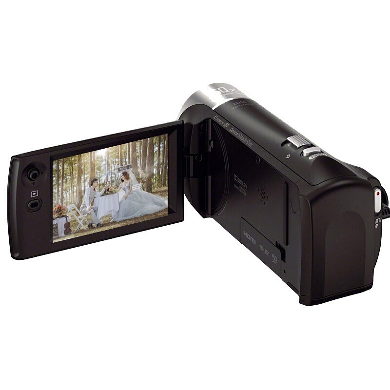 索尼HDR-CX405 高清数码摄像机套装(主机+原电+充电器+外置电源+64G内存卡2张+相机包+三角支架)