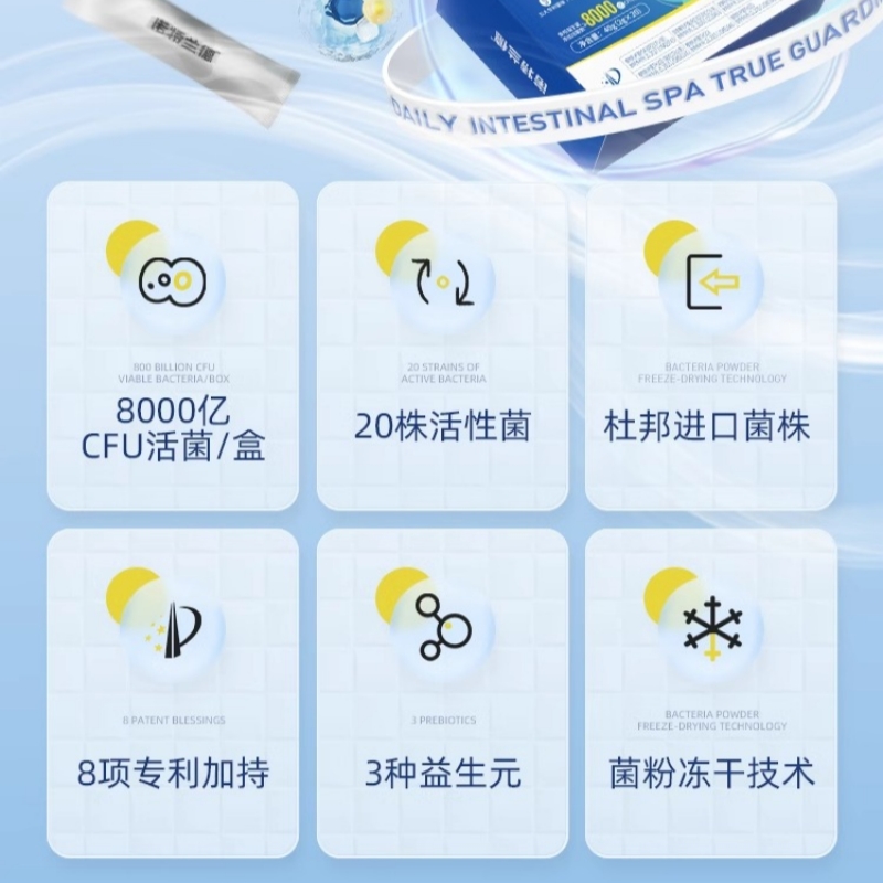 诺特兰德 20条*2盒 复合益生菌粉活性益生菌8000亿益生菌冻干粉肠胃大人男女营养食品高清大图