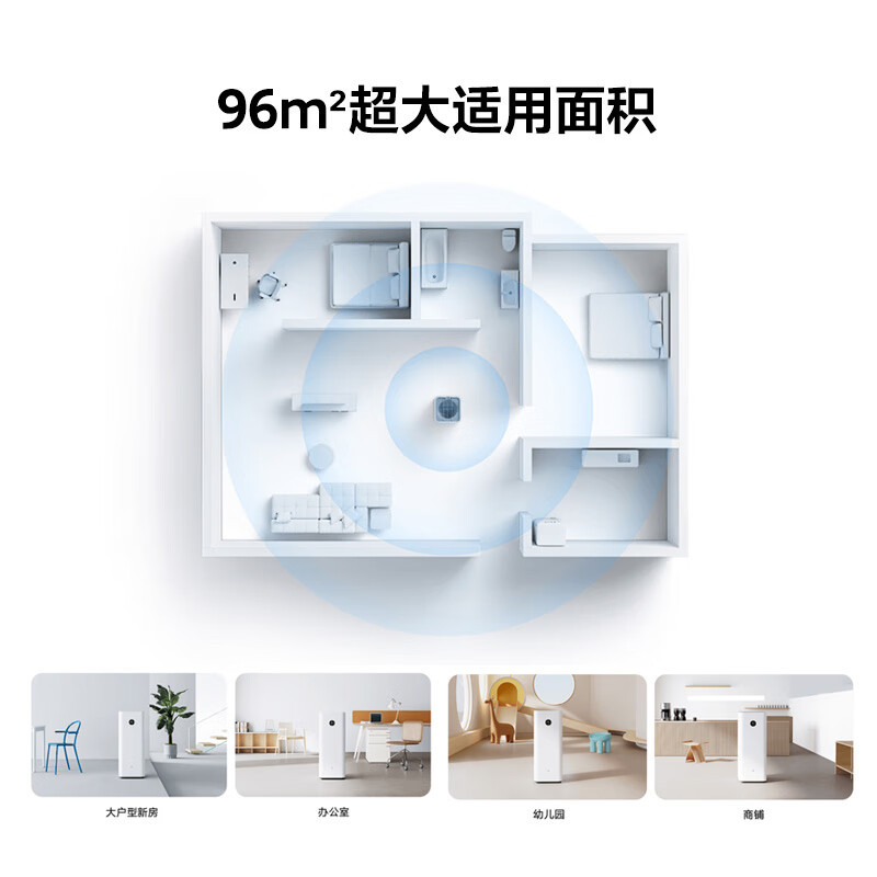 [旗舰店]米家 小米空气净化器4Max 专业级除甲醛除异味除菌家用大空间 99.99%灭活超强性能 智能互联