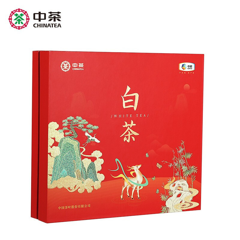 中茶 岁寒三友竹 福鼎白茶 白牡丹茶饼礼盒装357g