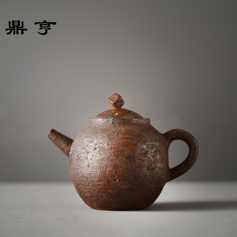 鼎亨景德镇纯手工粗陶壶天然老岩泥柴烧台湾正把茶壶陶瓷泡茶壶古