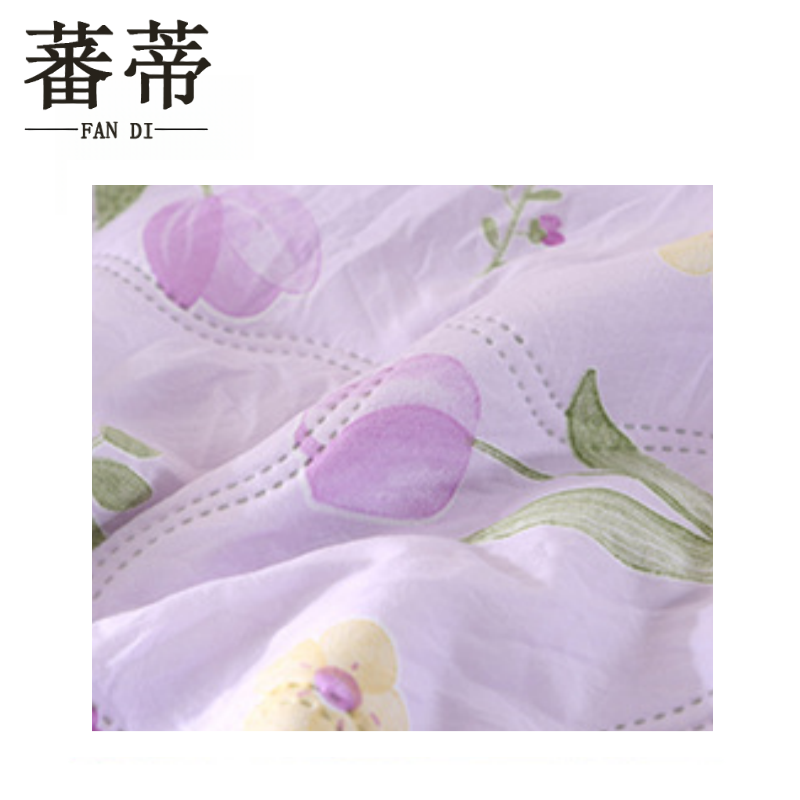 蕃蒂水洗棉夏被夏凉被条高清大图
