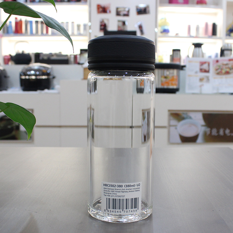玻璃杯u1u2u3u4烘焙精灵单层商务水杯男女情侣杯车载杯u2380毫升黑色