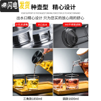 三维工匠大容量冷水壶玻璃家用水杯套装凉水壶果汁壶耐热防爆可高温茶壶 1850三角壶[可明火直烧]