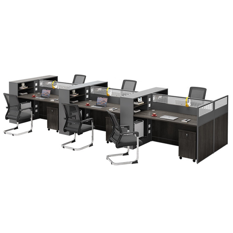 芙瑞塔隔断工位 六人位+椅柜套高清大图