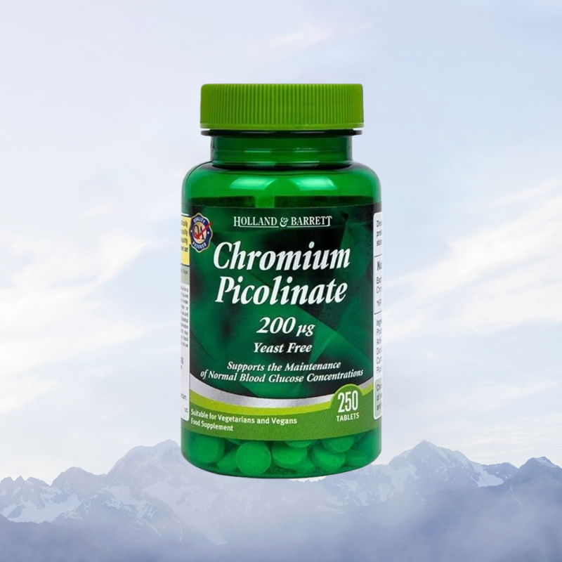 英国Holland&Barrett荷柏瑞铬元素片200ug250片血糖协调胰岛稳定高清大图