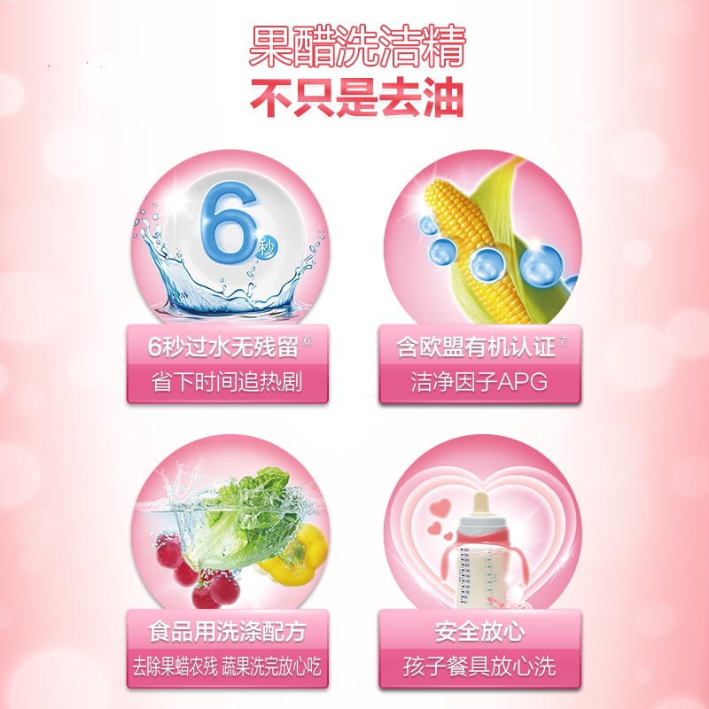 立白 果醋 浓缩 洗洁精 1kg高清大图