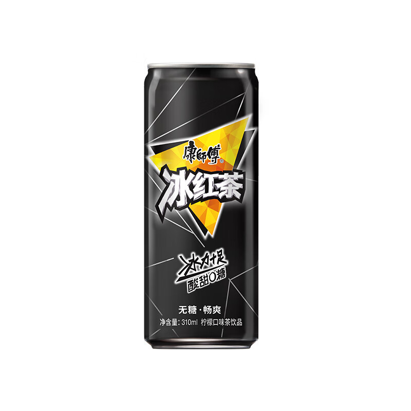 康师傅无糖冰红茶柠檬口味茶饮品310ml24罐