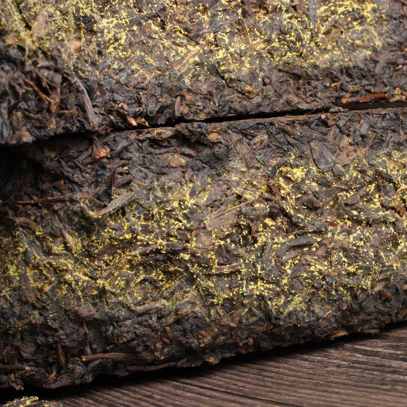 黑茶正宗湖南安化黑茶原叶手筑金花茯砖茶叶天尖料陈年老茶两斤