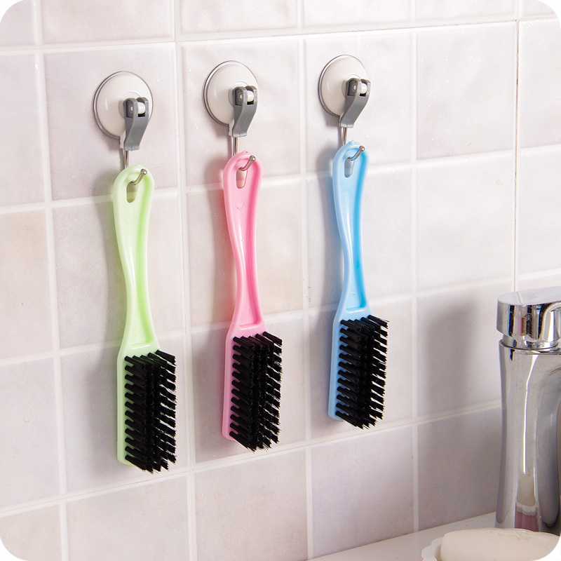 居家多功能鞋刷日式可挂长柄软毛衣物清洁刷塑料刷子去污洗鞋刷