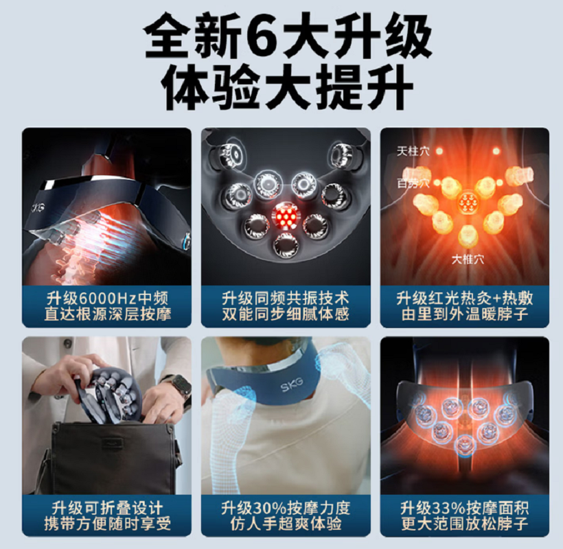 skg颈椎按摩器G7二代豪华商务蓝高清大图