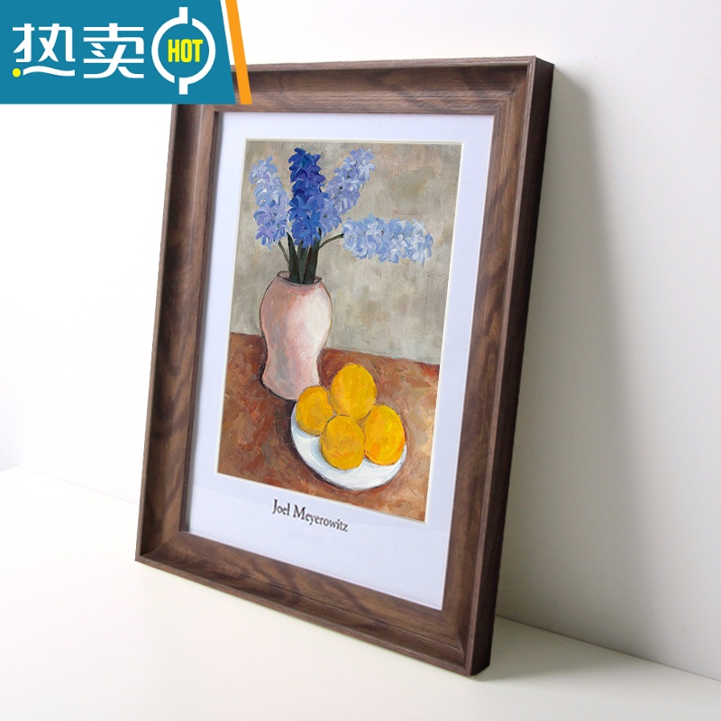 敬平美式大尺寸复古挂墙相框装裱画框定制20寸4K5075柚木色16寸像框 深木色 18寸挂墙[可放35.5*45.5cm