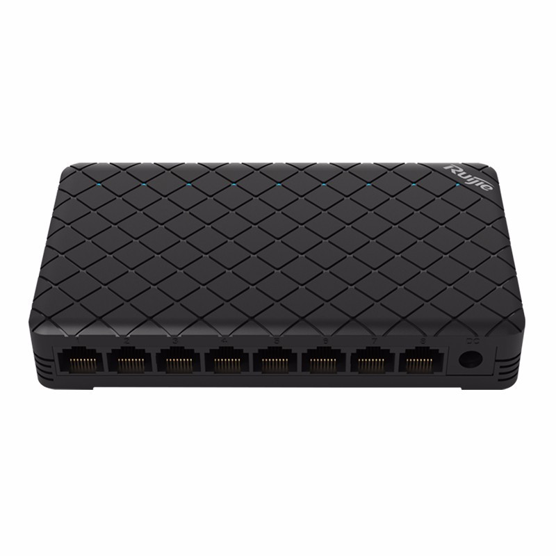 锐捷(Ruijie) 非网管桌面型交换机 企业级 网络分流器 RG-ES08 8口百兆