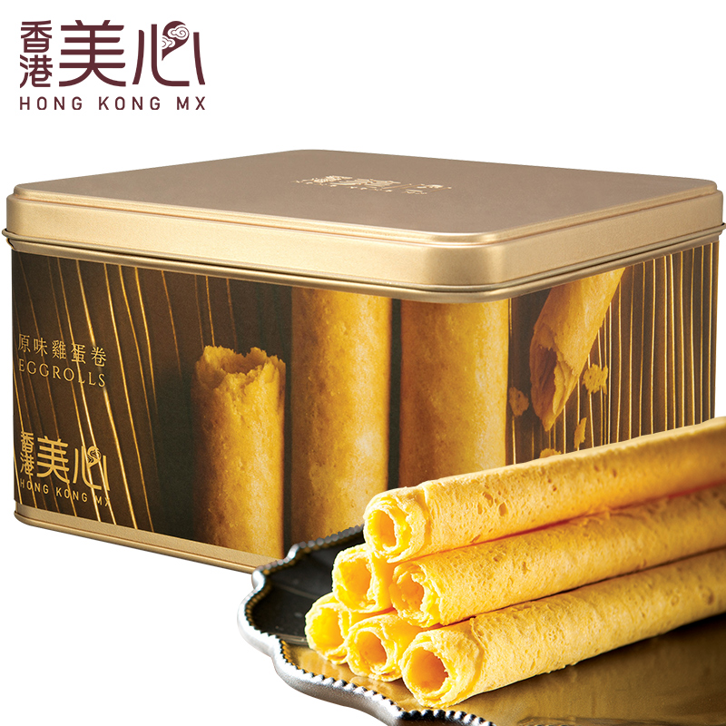 香港美心原味鸡蛋卷448g 零食小吃铁盒休闲送礼糕点