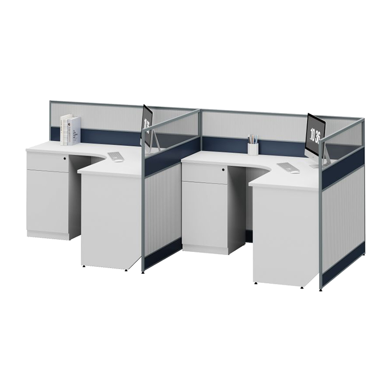 臻远ZYGW-033屏风工作卡位职员桌办公桌 F型双人位高清大图