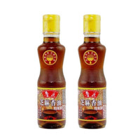 鲁花芝麻油 压榨芝麻香油180ml*2 纯正香油鲁花食用油 调味品