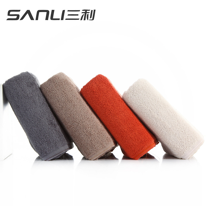 三利(SANLI) 纯色浴巾单条礼盒装颜色随机毛巾 红色