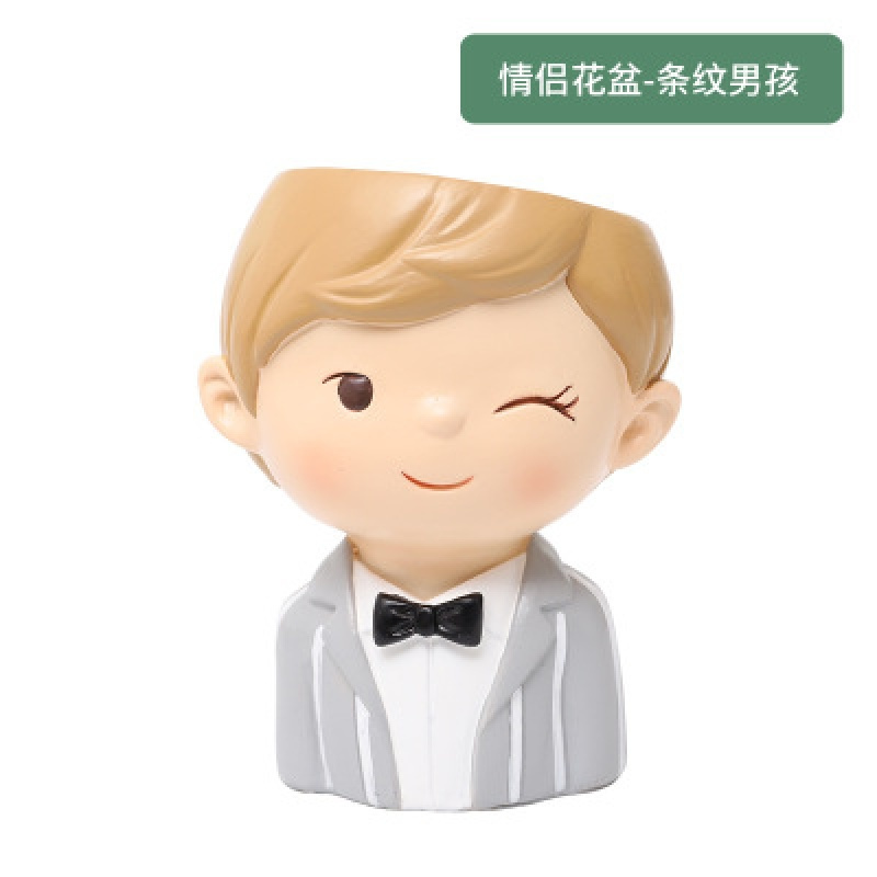 小多肉创意卡通个性可爱弹痕微景观盆栽幼儿园植物花盆