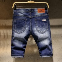 潮流男装时尚百搭休闲中裤春夏款青年韩版五分短裤修身男式牛仔裤