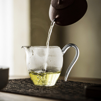 領藝 高端玻璃公道杯功夫茶具配件可电陶炉/蜡烛加热茶海分茶器匀杯
